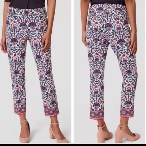 LOFT Pants - Ann Taylor LOFT Patriotic cropped coastal pants 6 Petite